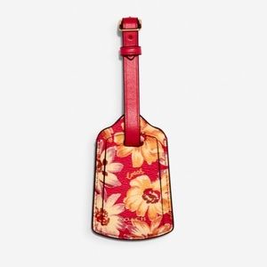 COACH NWT Luggage Tag w Vintage Daisy Script Print